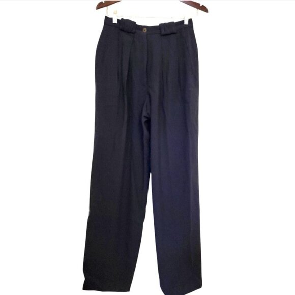 Giorgio Armani Pants - Women's Giorgio Armani Black Label Retro Vintage Black Career Pants - 8
